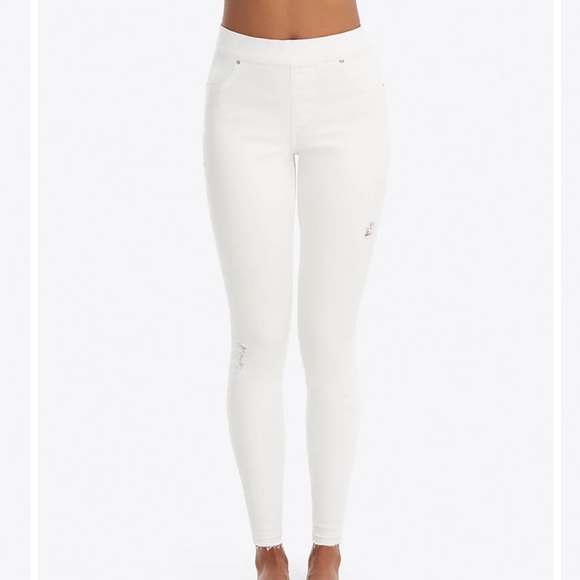 SPANX Pants - Spanx Distressed White Skinny Jeans size XL